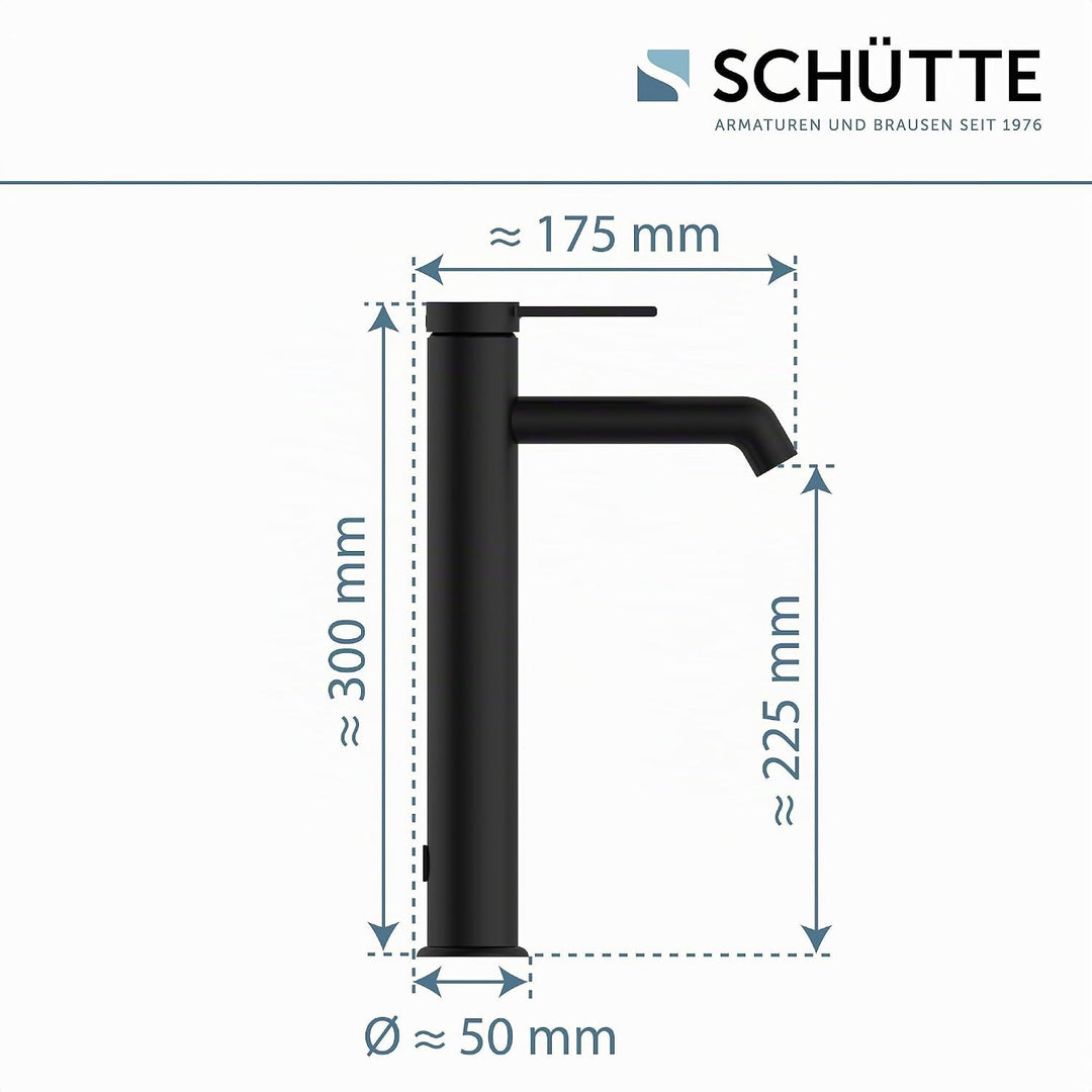 SCHÜTTE Waschtischarmatur für Aufsatzwaschbecken LOS ANGELES 33116, Wasserhahn Bad hoher Auslauf, ho