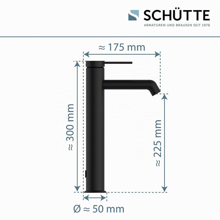 SCHÜTTE Waschtischarmatur für Aufsatzwaschbecken LOS ANGELES 33116, Wasserhahn Bad hoher Auslauf, ho