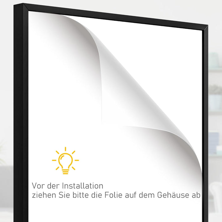 HOMCOM Trikotrahmen Aluminium 60x80 cm Objektrahmen mit UV-Schutz, Bilderrahmen für Fussball Basketb