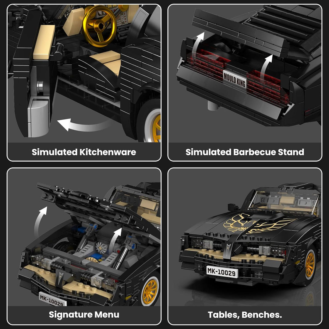 Mould King Auto Bauset, Sportwagen Bauset 1557 Teile, Modellauto für Erwachsene & Kinder ab 14, Spee
