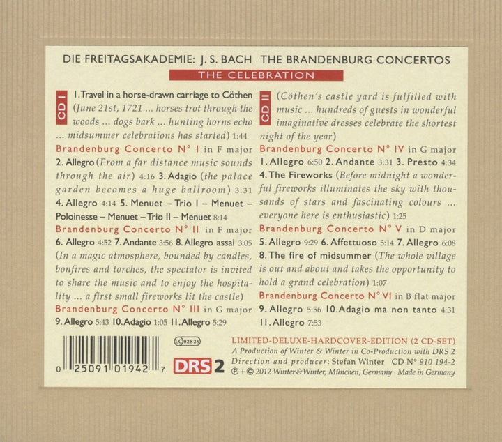 The Brandenburg Concertos-the Celebration, Audio-CD