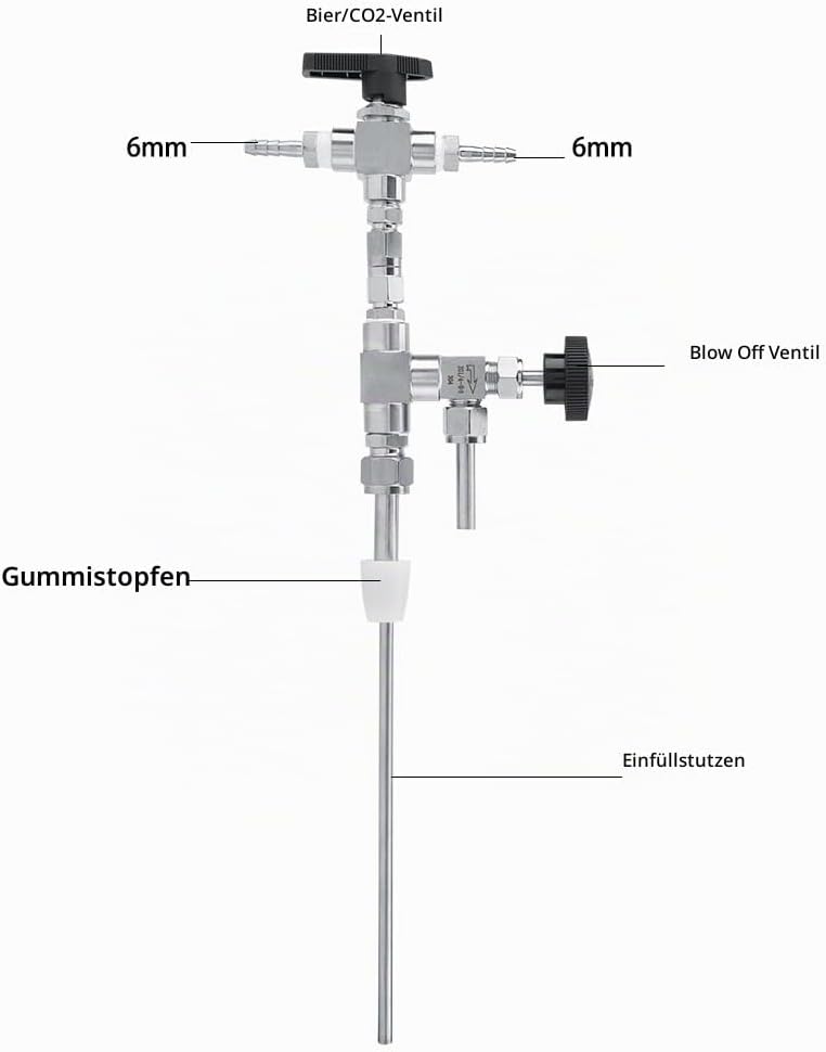 Bierflaschenfüller 304 Edelstahl Gegendruck-Bierflaschenfüller Hausgebraute Füllmaschine Handgeferti