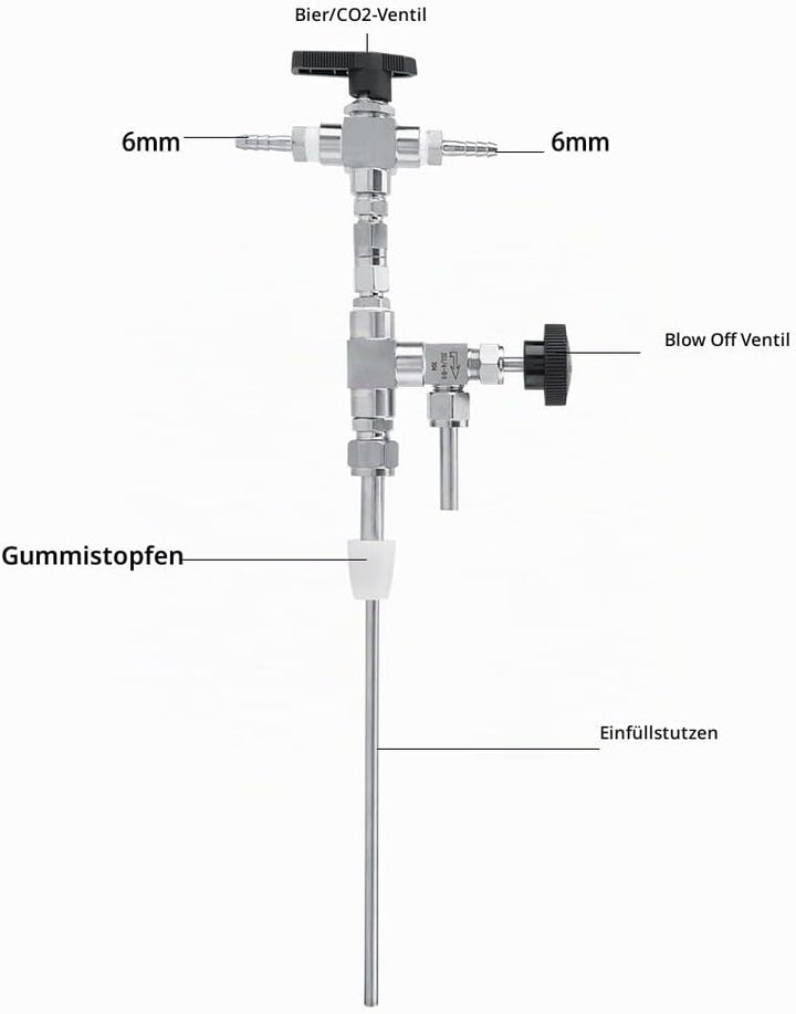 Bierflaschenfüller 304 Edelstahl Gegendruck-Bierflaschenfüller Hausgebraute Füllmaschine Handgeferti