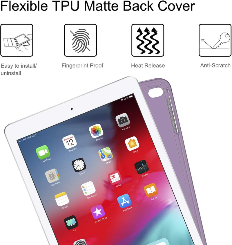 Fintie Tastatur Hülle für iPad 9.7 2018 (6. Generation), Soft TPU Rückseite Gehäuse Keyboard Case mi