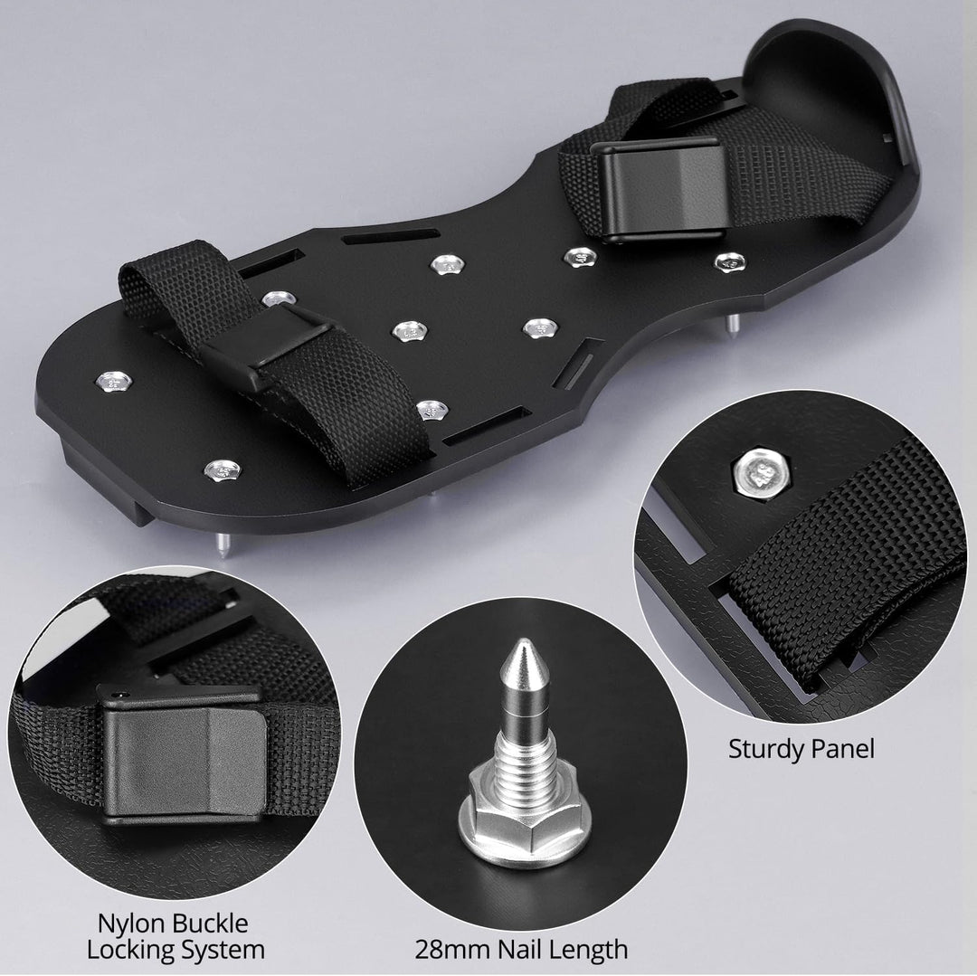 QWORK® Bodenbeschichtung Set, Epoxid Spike Schuhe, Entlüftungsroller 50 cm mit spritzschutz Epoxid S