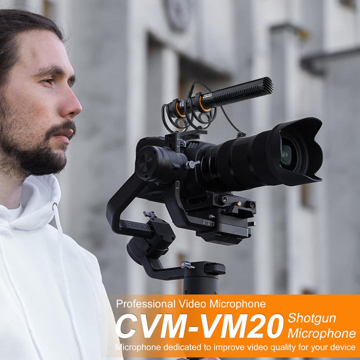 comica VM20 Kamera Mikrofon, Externes Shotgun Mikrofon Super-Kardioid Kondensor Video Mikrofon mit O