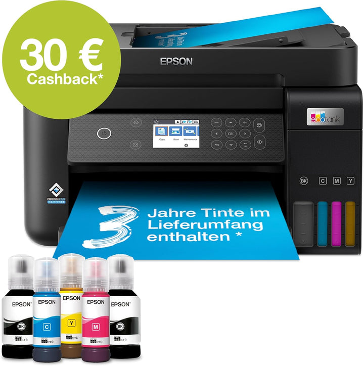 EcoTank ET-3850 A4-Multifunktions-Wi-Fi-Tintentankdrucker, mit einem im Lieferumfang enthaltenen Vor