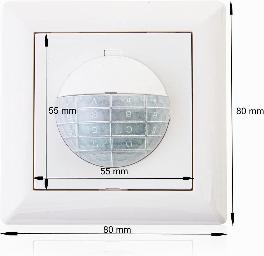 HUBER Motion 15R PIR Bewegungsmelder 190° für Innen I Unterputz Bewegungsmelder - Motion Sensor mit