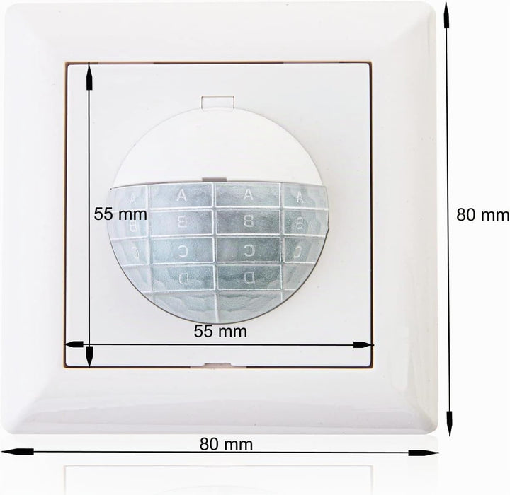 HUBER Motion 15R PIR Bewegungsmelder 190° für Innen I Unterputz Bewegungsmelder - Motion Sensor mit