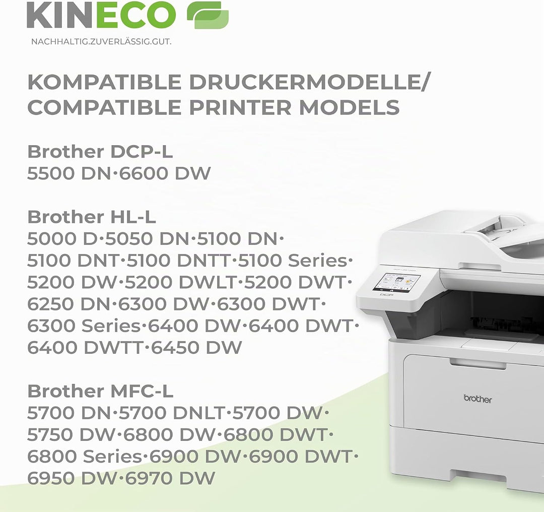 Kineco 2X Toner ersetzt TN3480 Doppelpack für Brother HL-L5100DN HL-L5100DNT