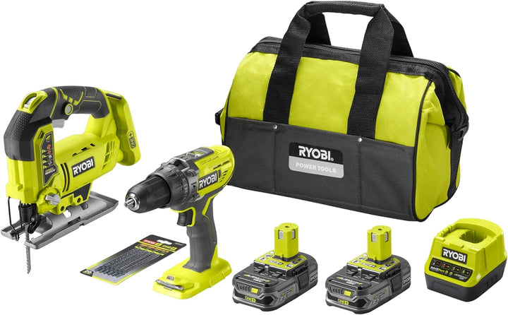 Schlagbohrschrauber RYOBI 18V OnePlus 2 Geschwindigkeitsstufen Pendelstichsäge Verstärkte Aufbewahru