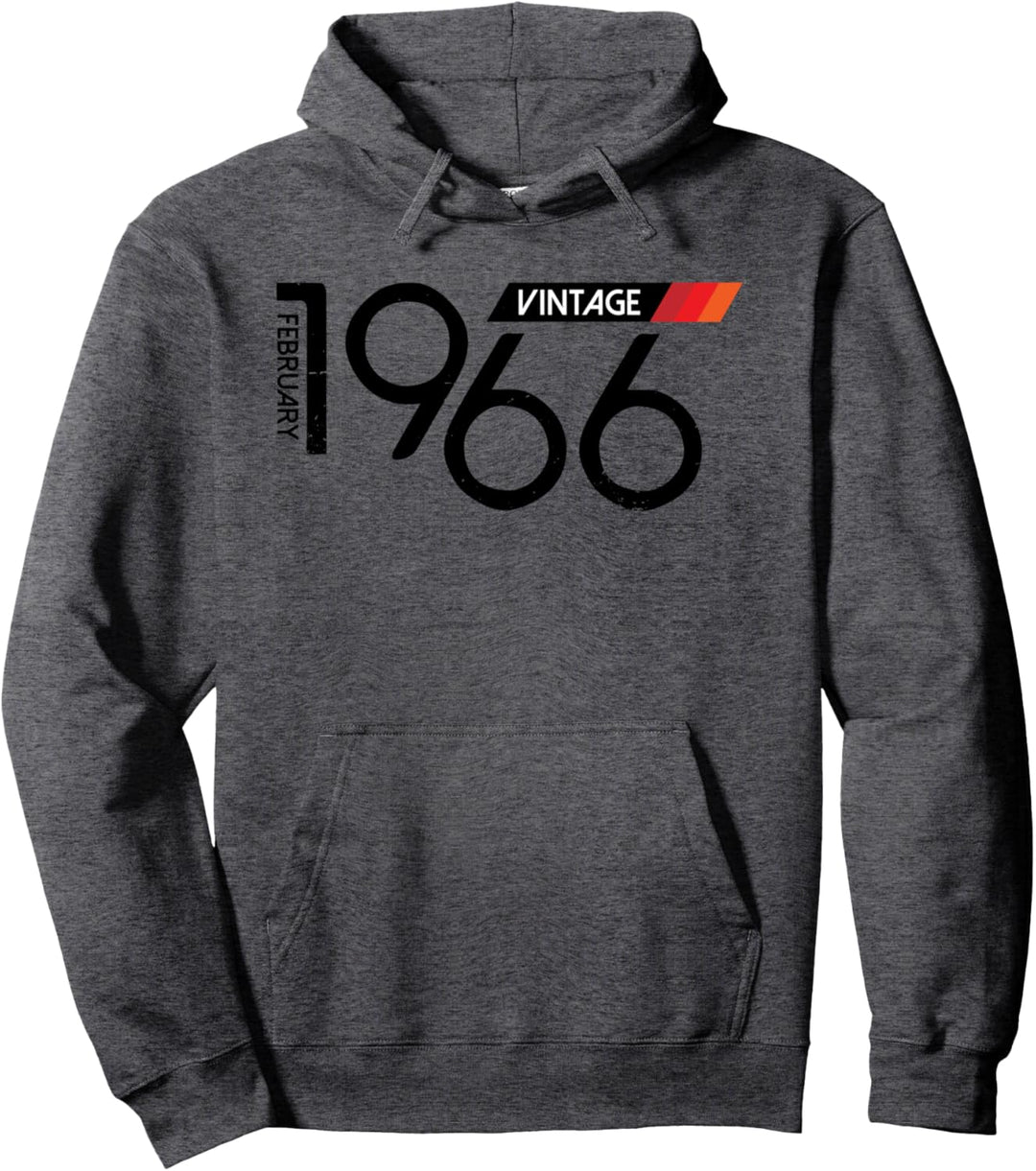 1966 Februar Great Retro Geburtstag Vintage Geschenk Pullover Hoodie