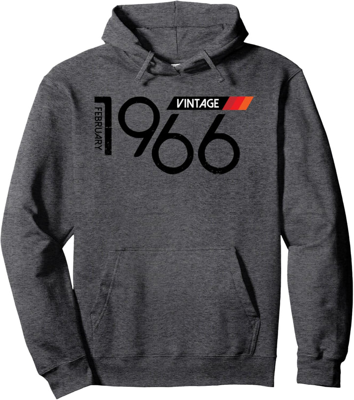 1966 Februar Great Retro Geburtstag Vintage Geschenk Pullover Hoodie