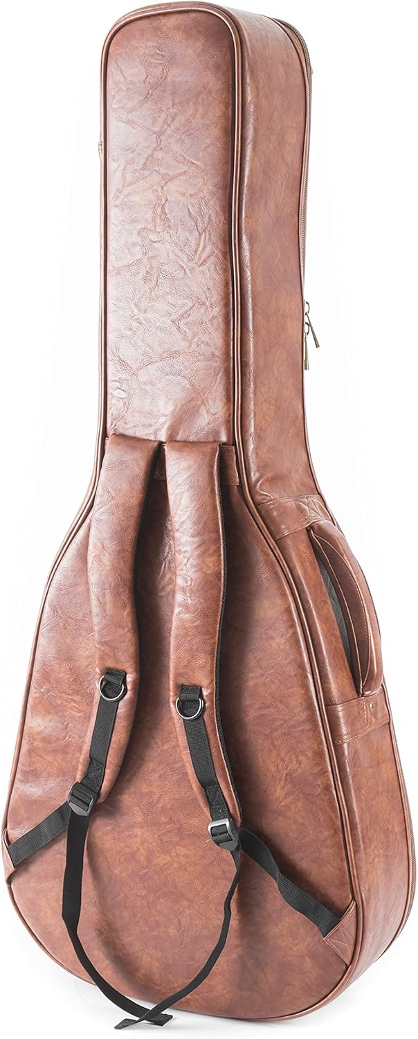 Fame Robustes Kunstleder Gigbag für Westerngitarre, Vintage Design, hochverdichtete Schaumpolsterung