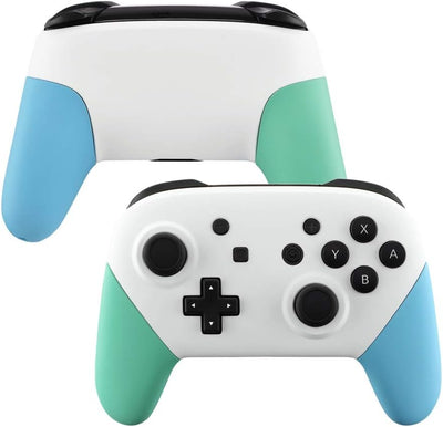 eXtremeRate Griff Hülle Set kompatibel mit Nintendo Switch Pro Controller, DIY-Ersatz Front Case/Bac