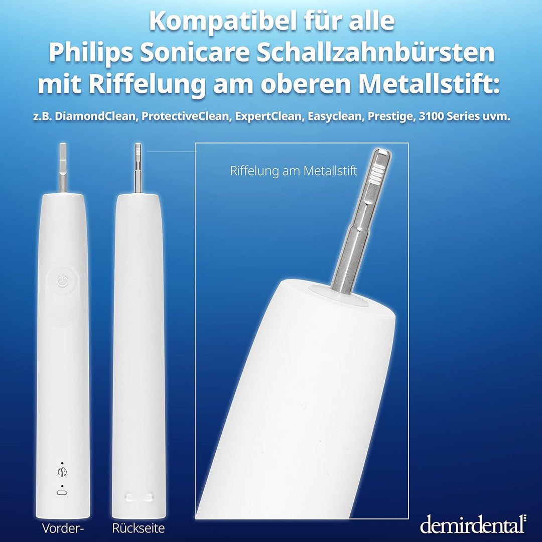 8er demirdental Ersatzbürsten passend für Philips Sonicare, Mini Aktivkohle Aufsätze &amp; Aufsteckbürst