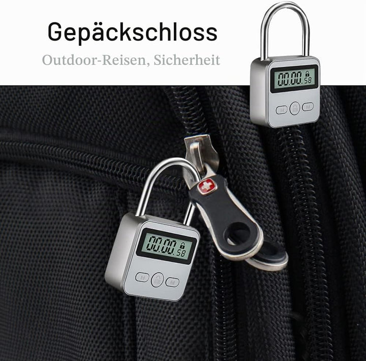 CJBIN Digitale Zeitschloss, Time Lock mit LCD-Display, Küchensafe Zeitschloss Wiederaufladbares USB
