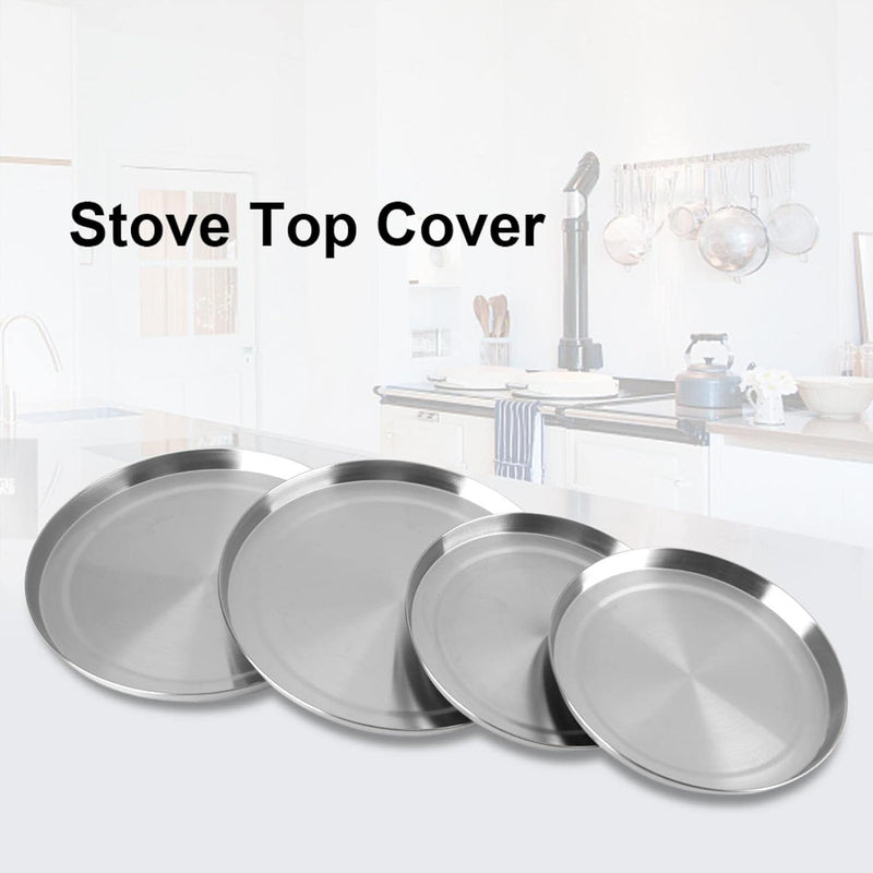 Generic Hob Cover Plates, Round, Stainless Steel for Hob Plates, Fits Normal Large Electric Hob Burn