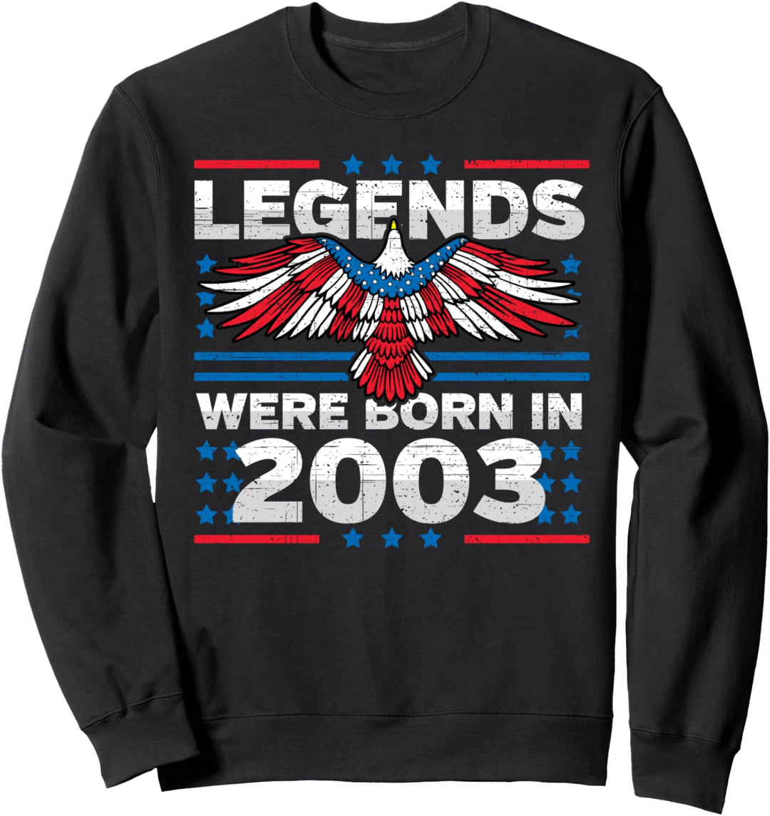 Legends Were Born in 2003 Patriotic Birthday Sweatshirt
