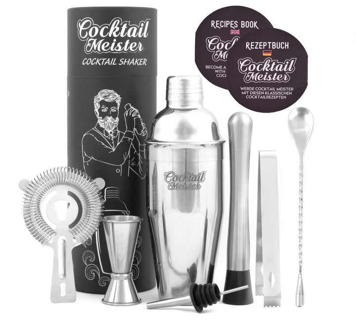 CocktailMeister Premium Cocktail Shaker Set, Professional Cocktail Mixing Set, Cocktail Set Ideal fü