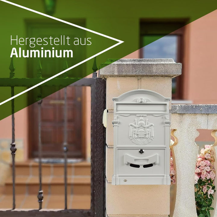 Amig - Aussenbriefkasten, Briefkasten für den Aussenbereich im klassischen Stil | Postfach für Wände