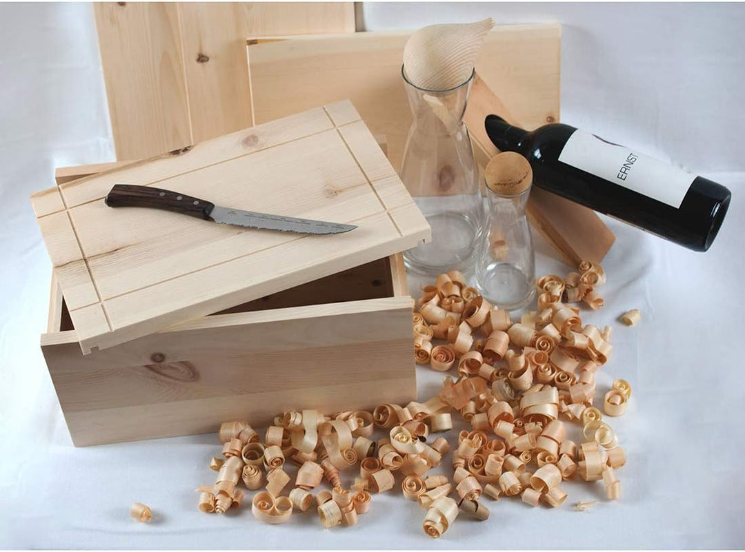 4betterdays.com NATURlich leben! Hochwertige Brotdose aus massivem Zirbenholz 35x25x15,8 cm | mit ab