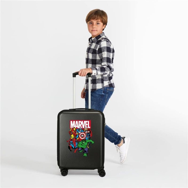 Marvel Avengers Sky Avengers Kabinenkoffer Schwarz 38x55x20 cms Hartschalen ABS Kombinationsschloss