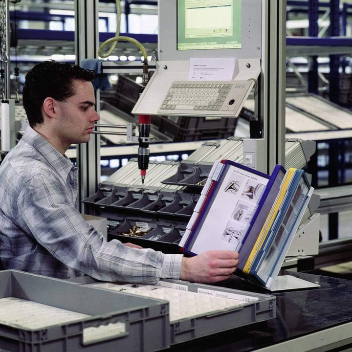 Durable Tisch-Sichttafelsystem (Vario Table 20, mit 20 Sichttafeln) mehrfarbig, 569900 Tisch 20 Tafe