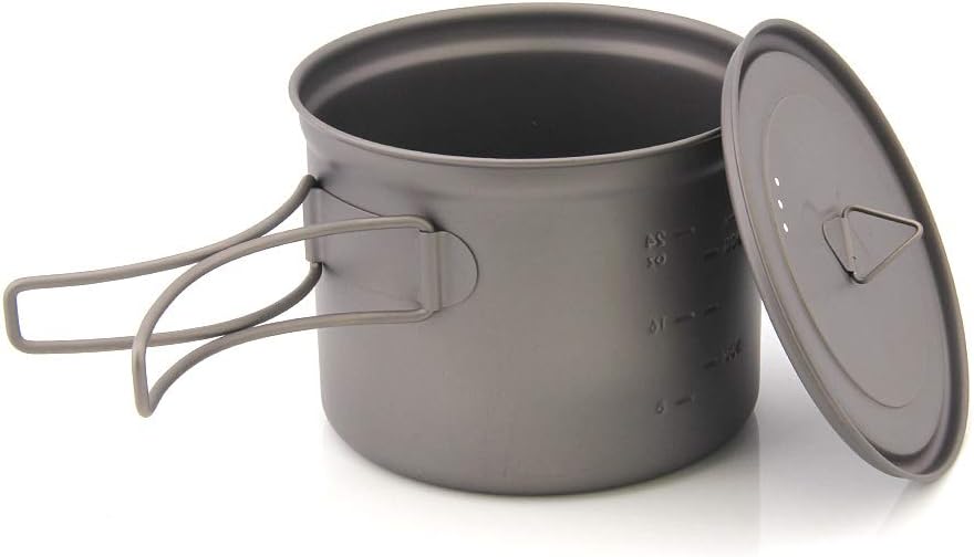 TOAKS Camping Titan Topf Becher Schale (375ml, 450ml, 550ml, 650ml, 700ml, 750ml, 900ml), Outdoor Pi