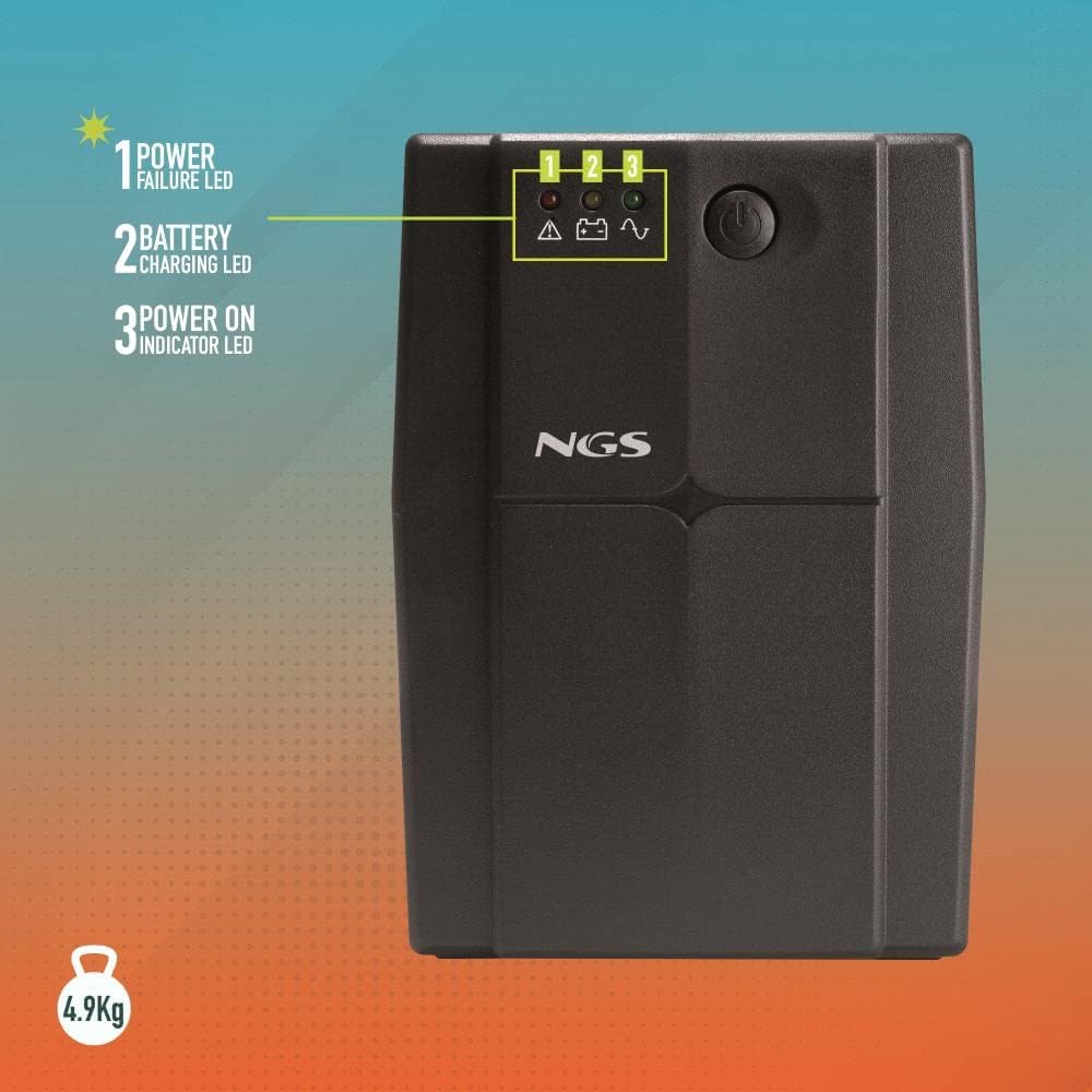 NGS FORTRESS1200V3 - Unterbrechungsfreie Stromversorgung USV, Off Line UPS 800 VA, konstante Ausgang