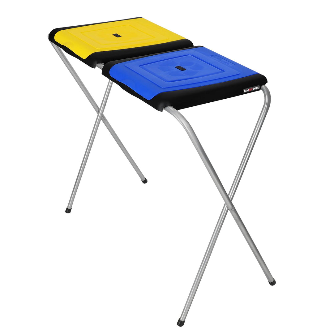 KOTARBAU® Müllsackständer Doppelt Müllbehälter 33 x 77 x 85 cm Blau Gelber Sack Ständer Metall Plast