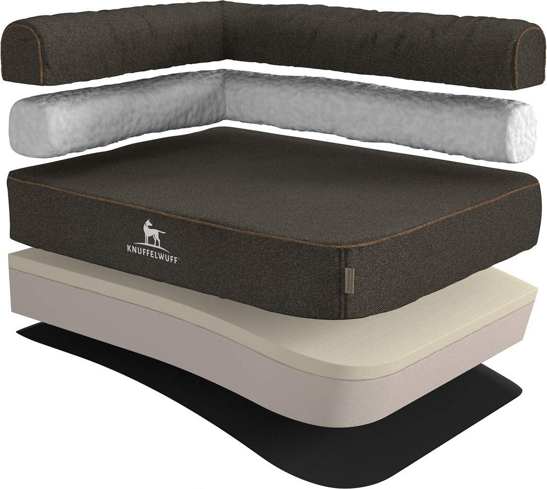 Knuffelwuff orthopädisches Eck Hundebett Marlie Hundekorb Hundesofa Hundekissen Hundekörbchen orthop