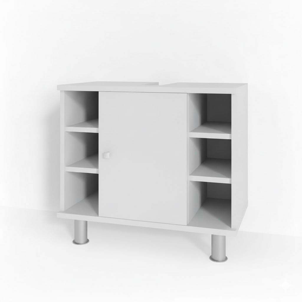 Vicco Waschbeckenunterschrank Fynn, Weiss, 60 x 54 cm Weiss 60 x 54 cm, Weiss 60 x 54 cm