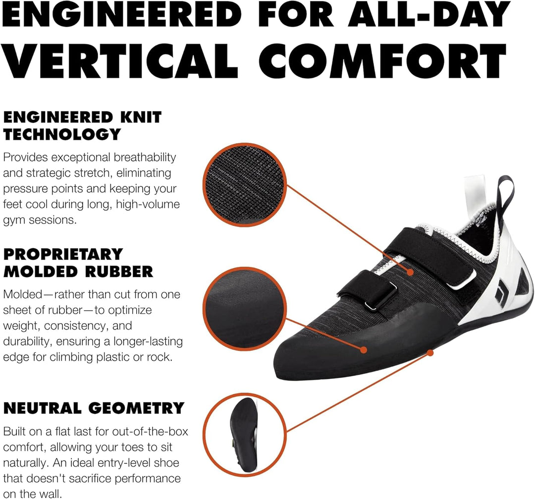 Black Diamond Herren Climbing Shoes M Momentum Kletterschuhe 47 EU Weiss Schwarz, 47 EU Wei&amp;