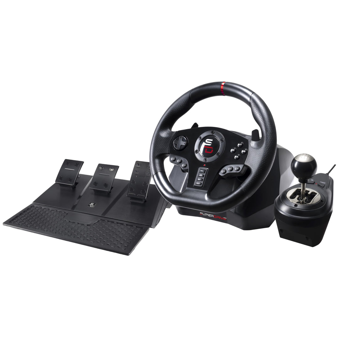 Subsonic- Gs850-X Rennlenkrad mit manuellem Schalthebel, 3 Pedalen, Schaltwippen für Xbox Series X/S