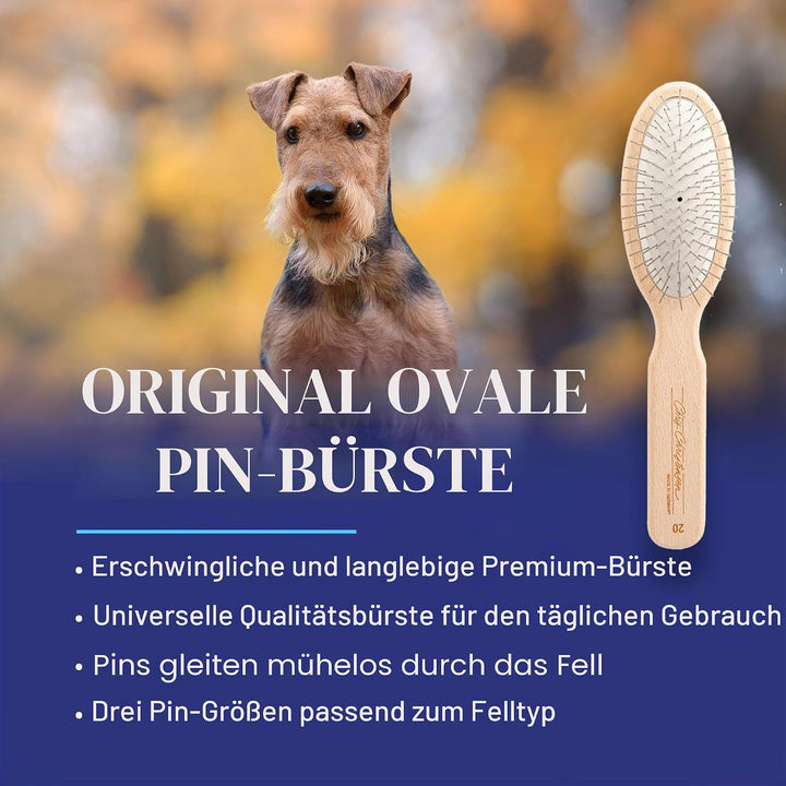 Chris Christensen Oval Pin Brush Original for Pets 20mm braun 20mm, braun 20mm