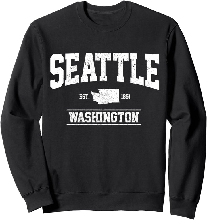 Seattle Washington Est. 1851 Staatskarte, Souvenir, Geschenk Sweatshirt