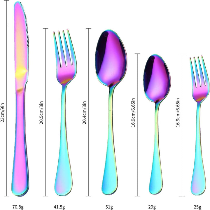 Besteck Set für 4 Personen, 20 teilig Essbesteck Set inkl. Messer, Gabel, Löffel für die Küche zu Ha