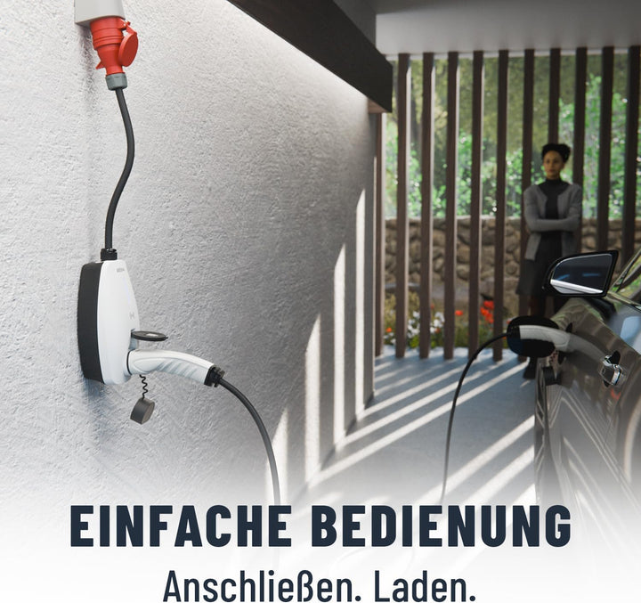 ABSINA Mobile Wallbox 11kW 16A mit App Steuerung - Wallbox mit CEE Stecker, RFID & Einstellbarer Lad