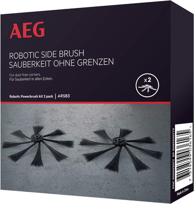 AEG ARSB3 Seitenbürsten für den RX9 Saugroboter (2er Pack, Ersatzbürsten, präzises und gründliches S
