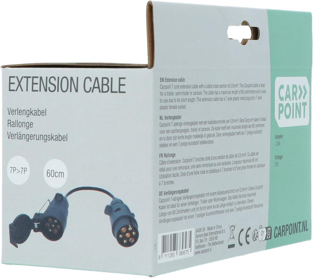 CARPOINT 0438126 Anhänger-Kabel Anhängerkabel 60cm