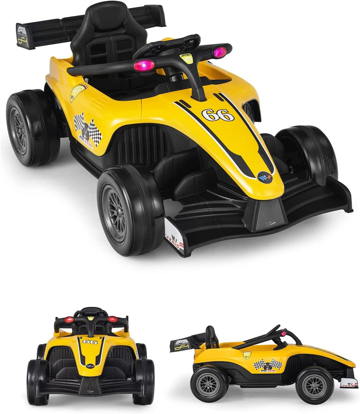 GOPLUS Elektrofahrzeug mit Fernbedienung，Kinder-Pedal-Gokart mit LED, Musik & USB/MP3 Schnittstellen