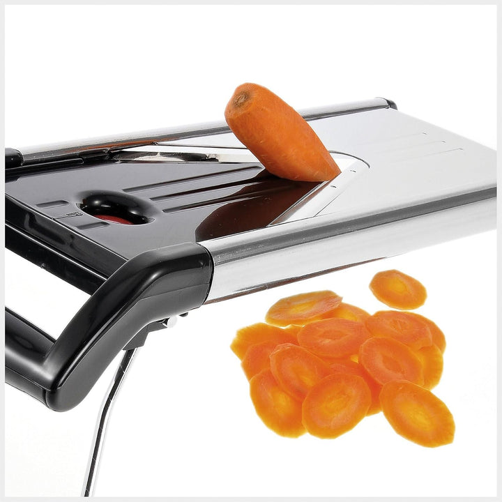 Westmark Gemüseschneider/ -hobel, Mit 5 Schneidaufsätzen, Edelstahlklingen, V-Plus, Schwarz/Silber/R