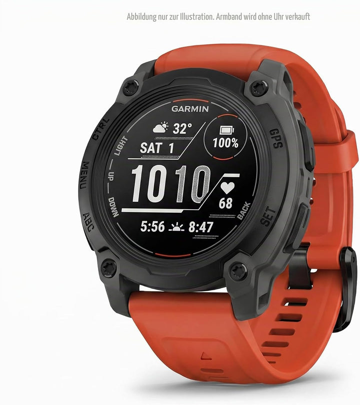 Garmin Quickfit Armband, 20mm Silikon Rot 125-220 mm, Silikon Rot 125-220 mm