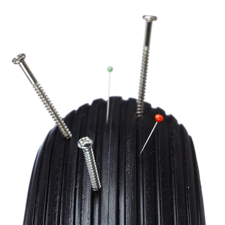 2 x Schubkarrenrad 4.00-6, Vollgummirad mit Kunststofffelge, je 3 Adapter, PU Ersatzrad pannensicher