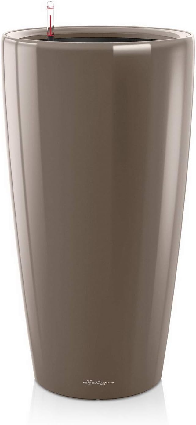 LECHUZA RONDO Premium 32 taupe hochglanz 15784 32x32x56 cm Taupe Hochglanz, 32x32x56 cm Taupe Hochgl