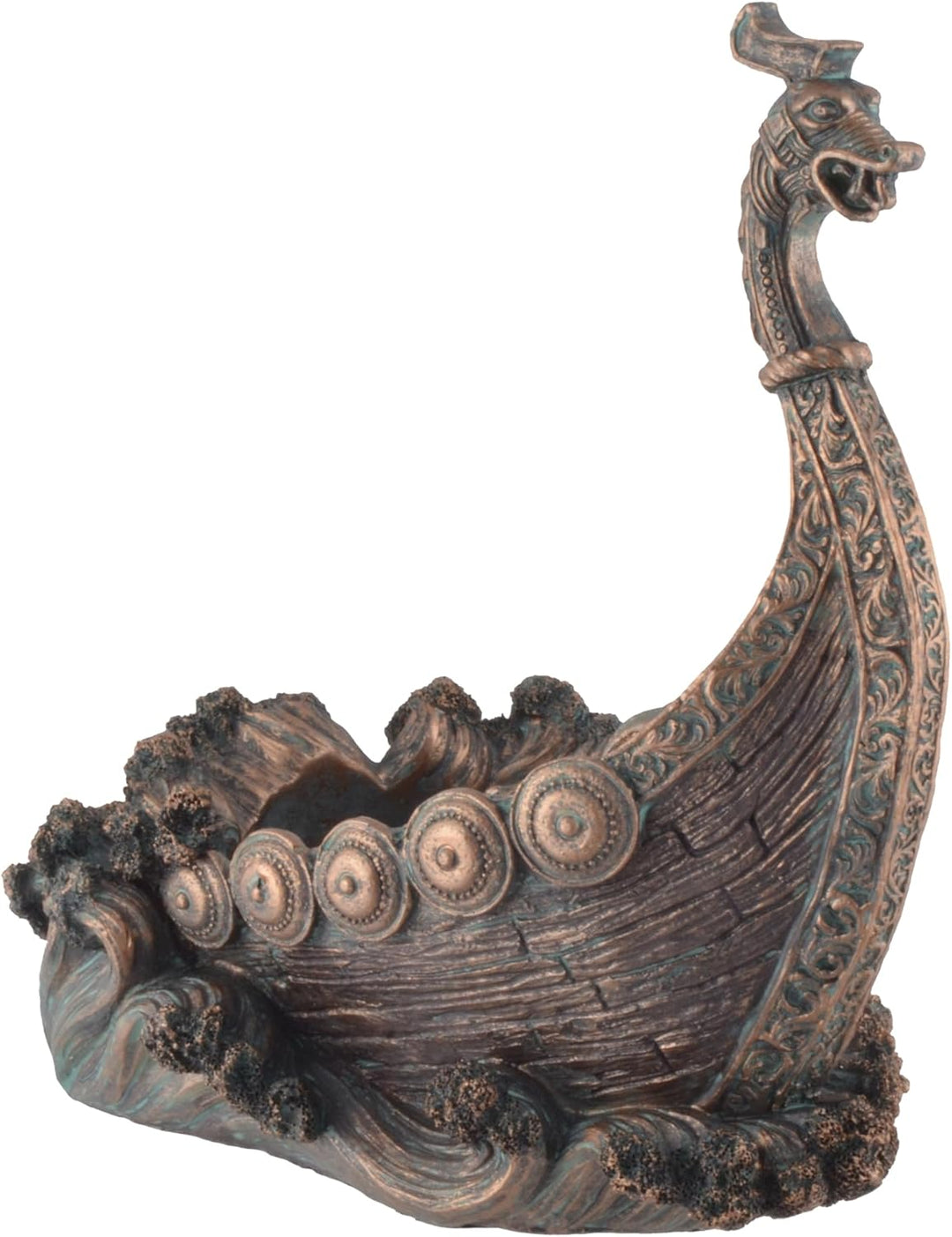 VOGLER Joh. Vogler GmbH Wikingerschiff als Weinflaschenhalter, Aus Kunststein angefertigt, von Hand
