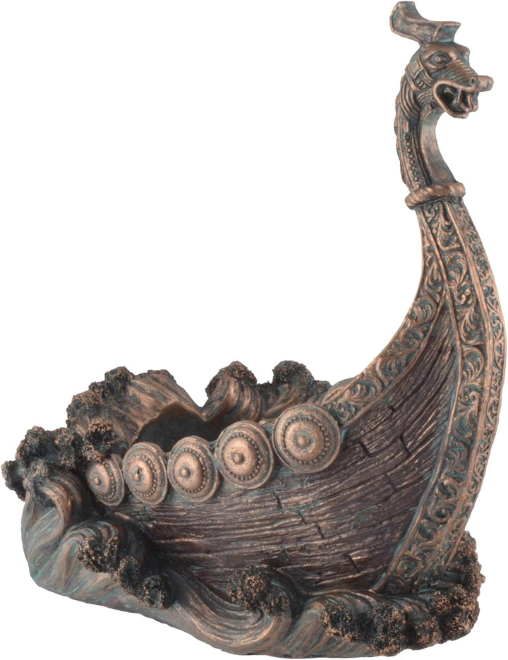 VOGLER Joh. Vogler GmbH Wikingerschiff als Weinflaschenhalter, Aus Kunststein angefertigt, von Hand