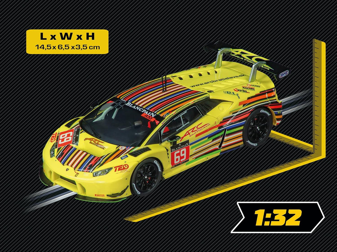 Carrera 27749 Lamborghini Huracán GT3 ARC Bratislava No.69 24H Spa 2016 Massstab 1:32 Analog Slot Ca