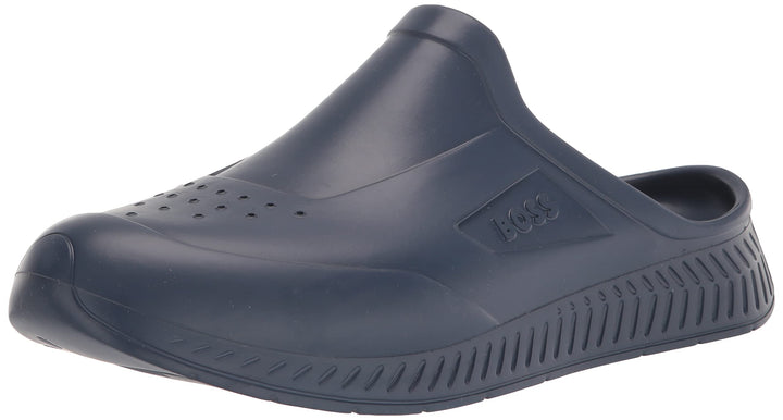 BOSS Herren Titanium-R Slid Gummierte Slipper mit Logo-Prägung Grösse 41 EU Stark Navy, 41 EU Stark